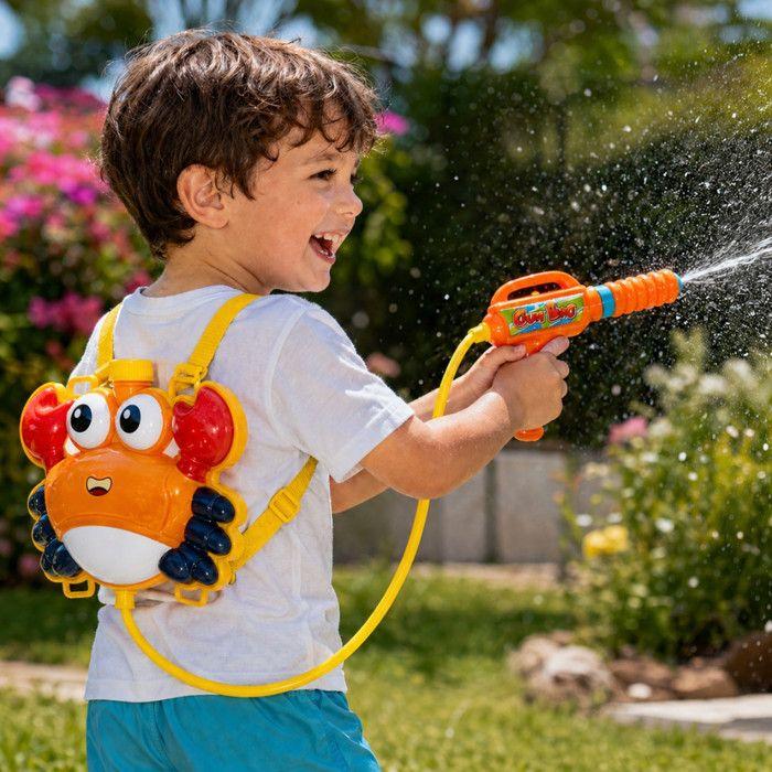Pistolet à eau - FERRY JOUETS - Canon à Eau Sac à Dos Enfant Crabe - Réservoir grande capacité - Design crabe - Bretelles ajustables