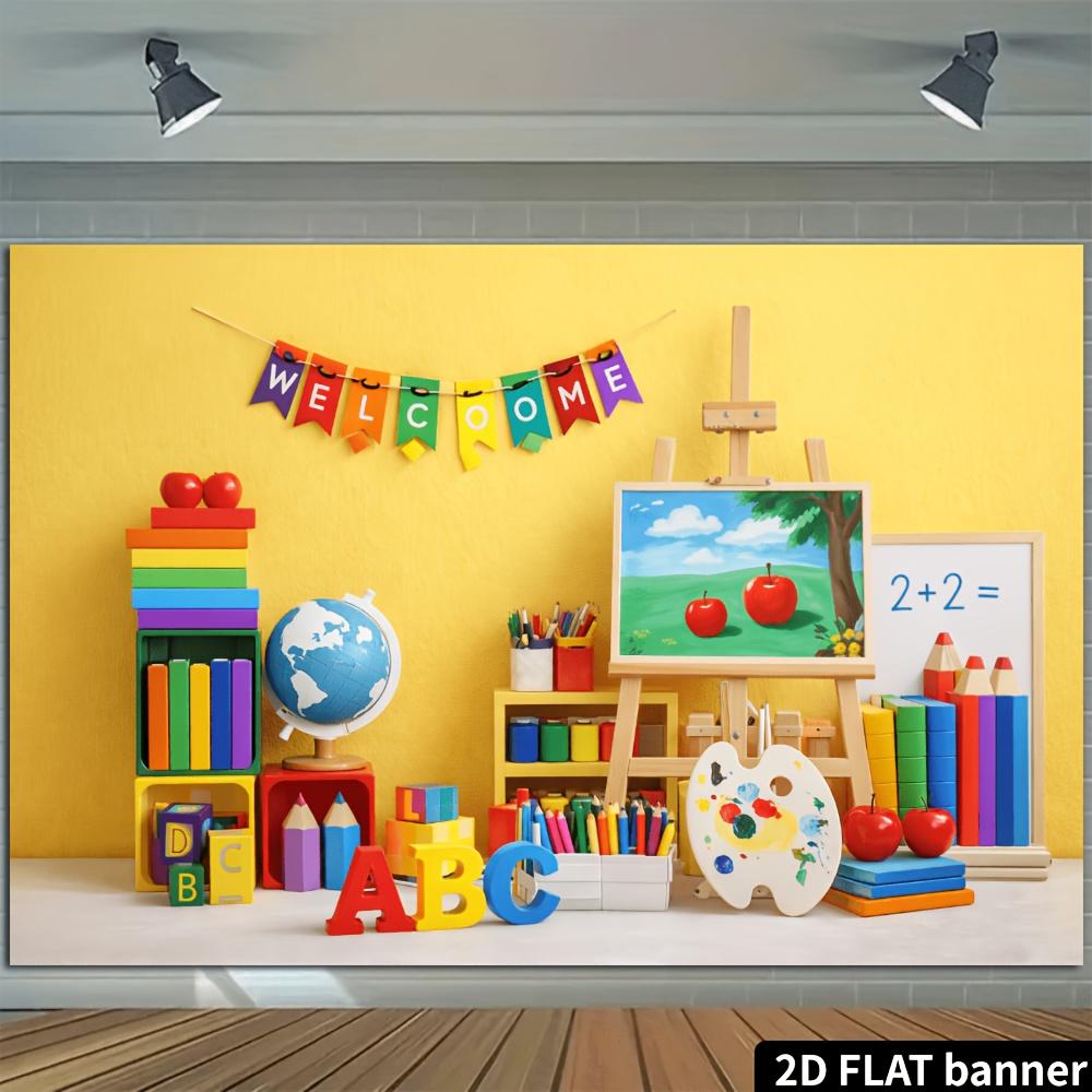 2D Flat Banner Learning Theme Background WELCOME Color Flag Theme