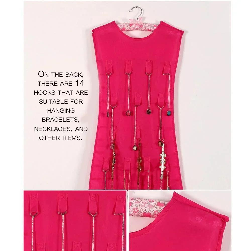 Portable Hanging Jewelry Organizer Storage Bag for Necklaces Bracelets Earrings Rings Home Storage Accessory