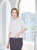 AYIHOLIC CASHMERE Semi-Over Rolled-Up Round Knit
