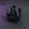 Gesichtslose Sensenmann-Statue 3D-gedruckte gotische Totenkopf-Bootsfigur, Kleines Schreibtischornament Halloween-Dekoration für Partydekoration, Dunkles Horror-Thema