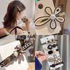 ANNACREATIONS 5 Pcs Premium Korean Stylish Hair Clips Set for Women and Girls, Elegant Pearl and Black Gold Decorative Hairpins, Fashion Barrette H