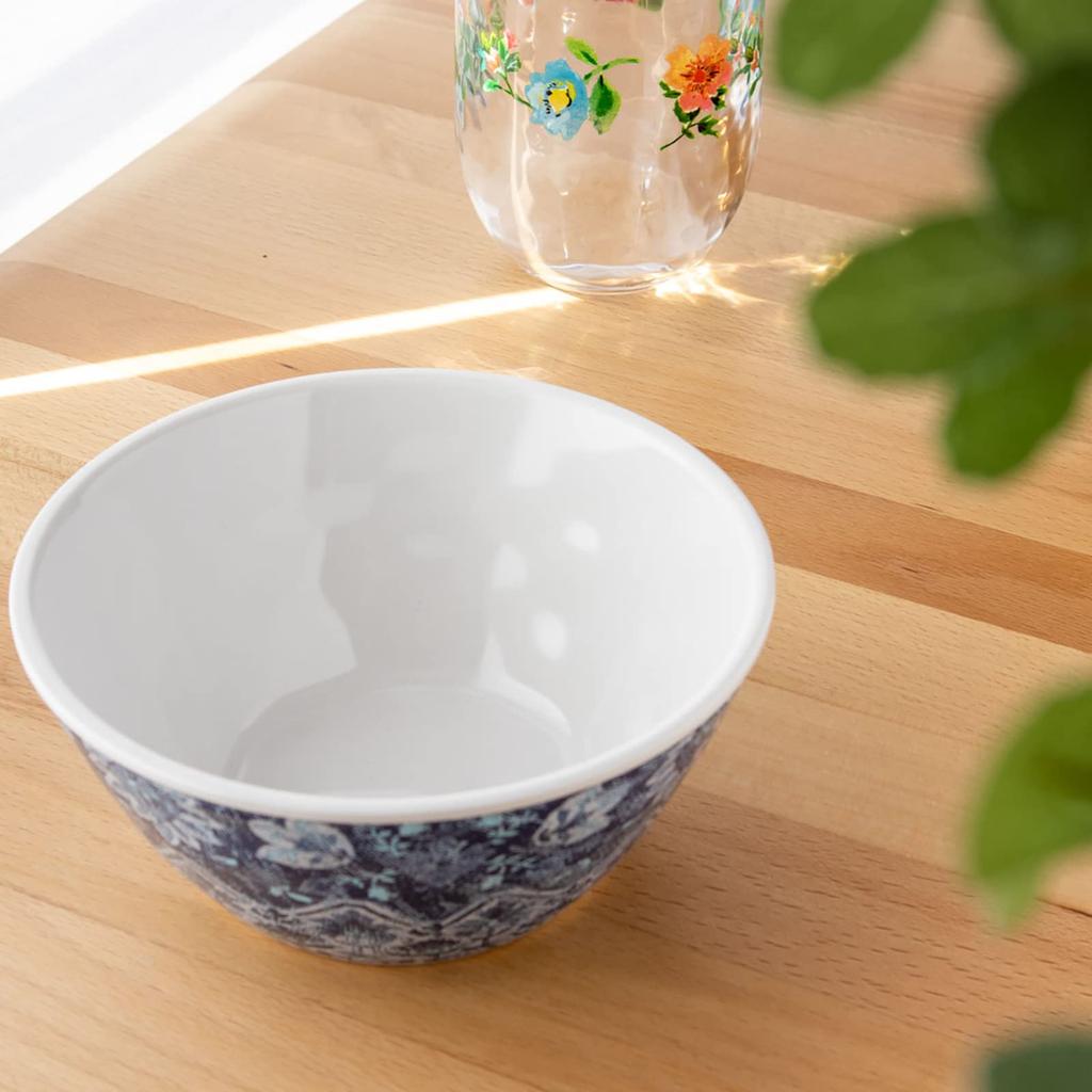 Etisk, uknuselig, BPA-fri Atlantic Blue bolle, serveringsbolle, frokostblandingbolle, ca. 16 cm diameter, barnesikker, kafeservise, lettvektig,