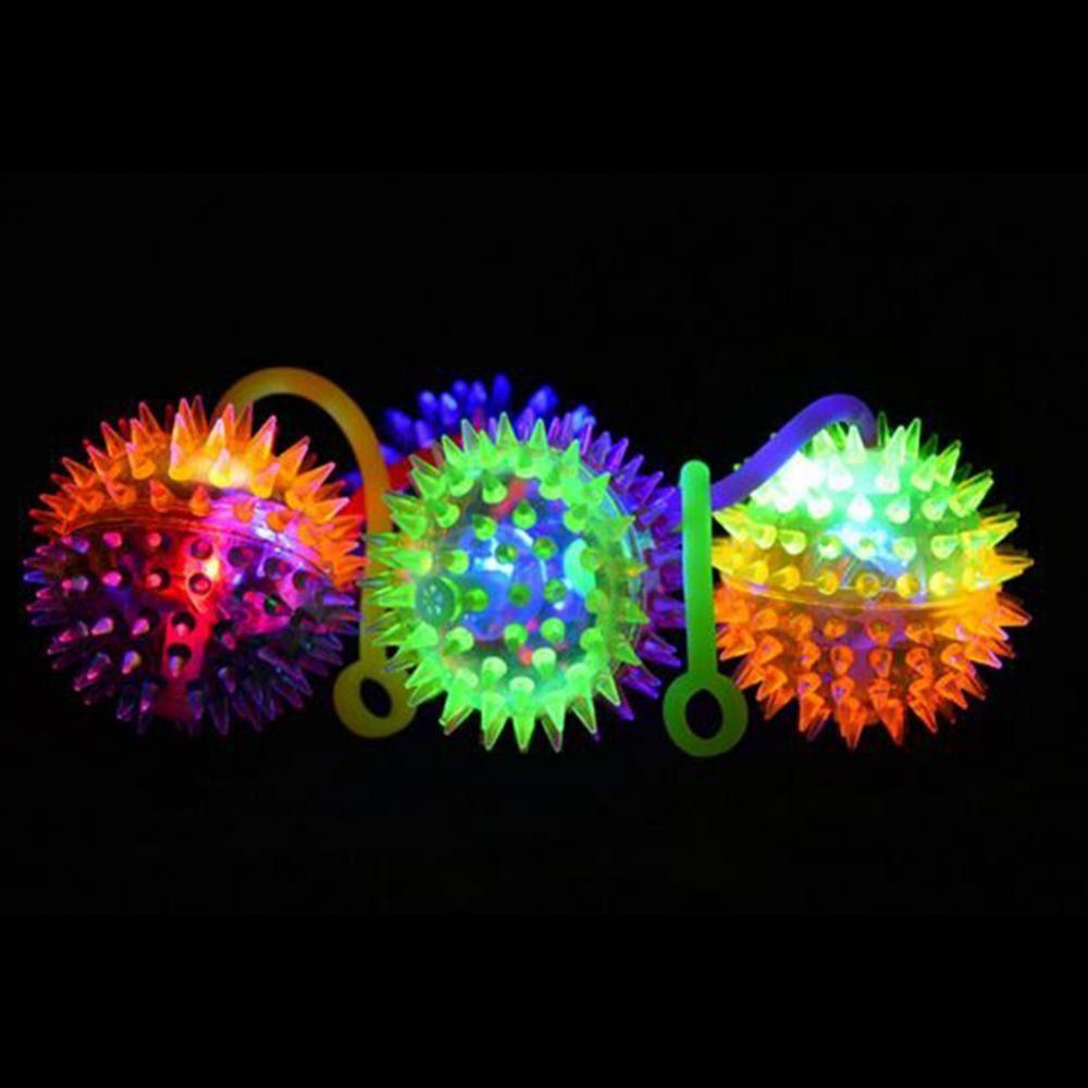 Decoration Elastic Glow Hair Ball Glowing Elastic Ball Toy Led Light Up Toy Glowing Hair Flash Ball
