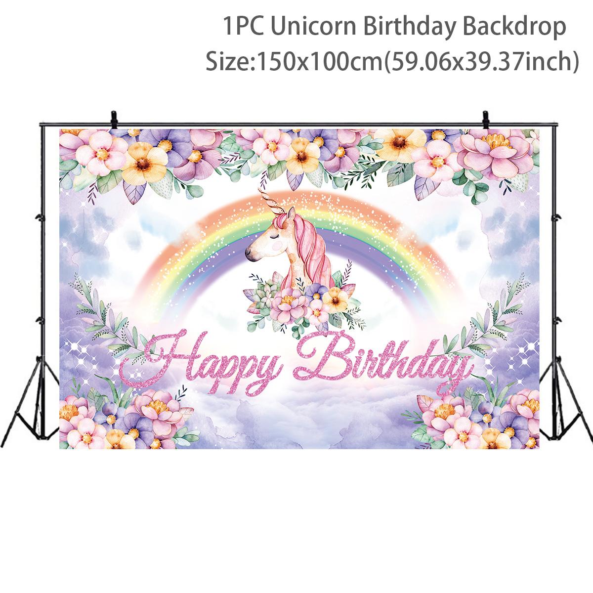 

Единорог С Днем Рождения Вечеринка Декор Единорог Вечеринка Фон Единорог Декор Девочки Украшения для Детского Шауэра