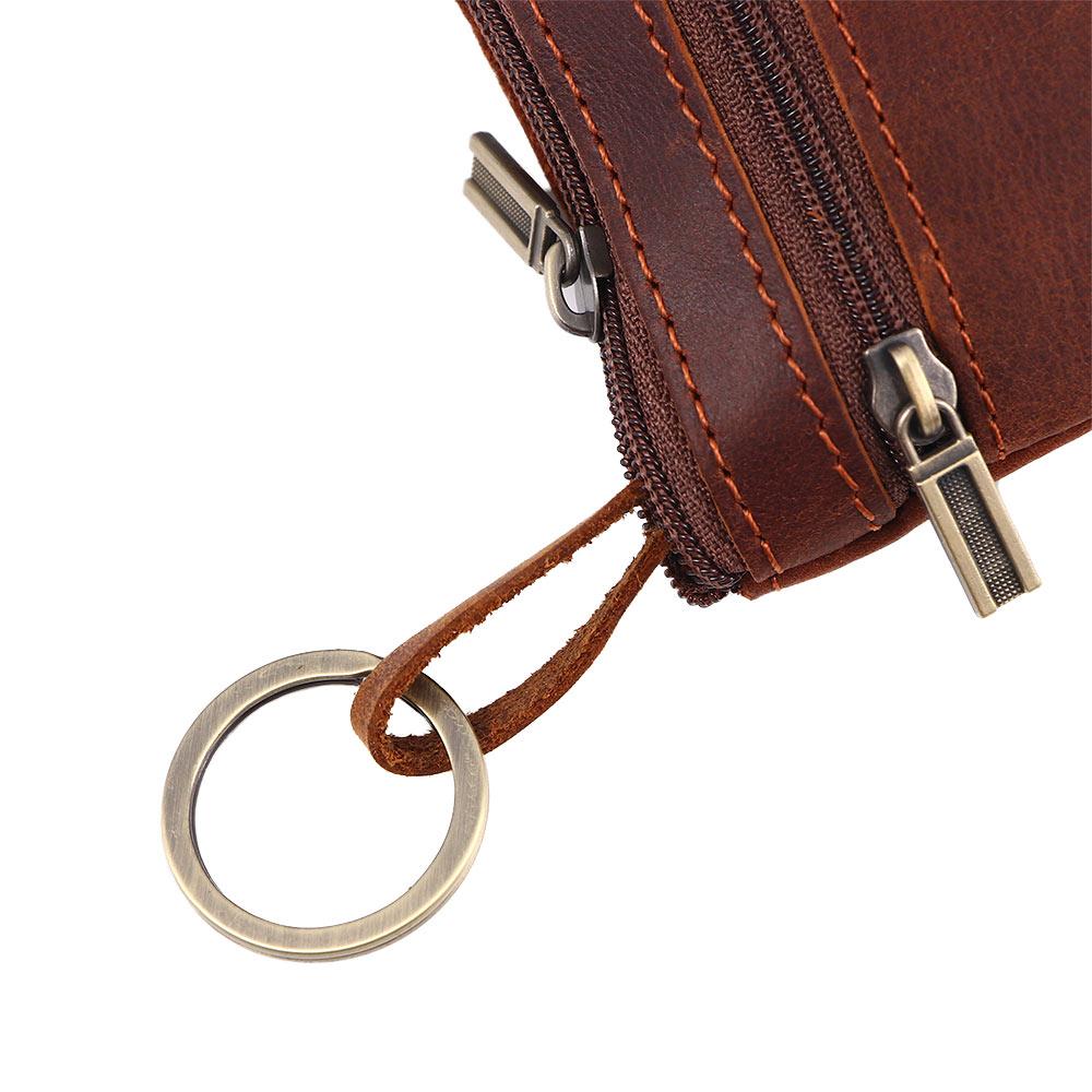 Men Mini Pocket Storage Bag Money Bag Cowhide Coin Purse Clutch Bag Wallet Zero Purse