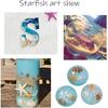 Julie Wang 20PCS 0.2-0.5 inches Tiny Small Miniature Natural Starfish Micro-Landscape Beach Wedding Nautical Ornament Shells Resin Craft DIY Vase