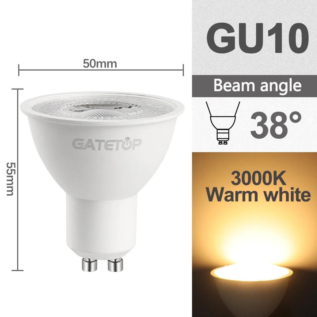 5pcs LED GU10 Spot Light 5W 6W 7W 8W 9W Bulb No Fliker GU10 AC220V 120V Replace 40W Halogen Lamp for Home Lighting Derection