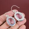 Fasetterat Rosa Kunzit Örhänge Äkta Ädelstensörhänge Eleganta Smycken 925 Sterlingsilver Örhänge Handgjorda Smycken Hängande Örhänge Bröllopspresent