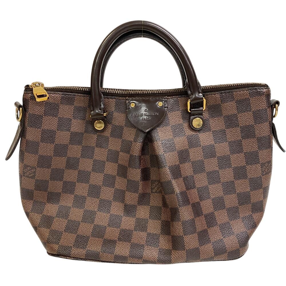 

LOUIS VUITTON N41545 Damier PVC Sienna PM Handbag Brown PVC Women Used