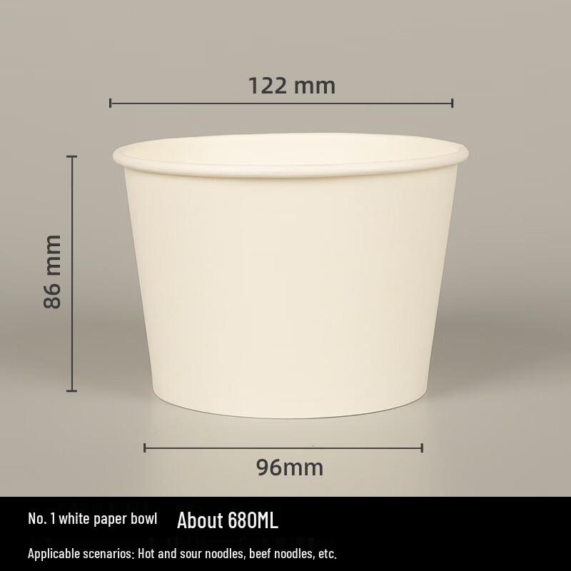 Lantuan Round Disposable Paper Takeout Bowls