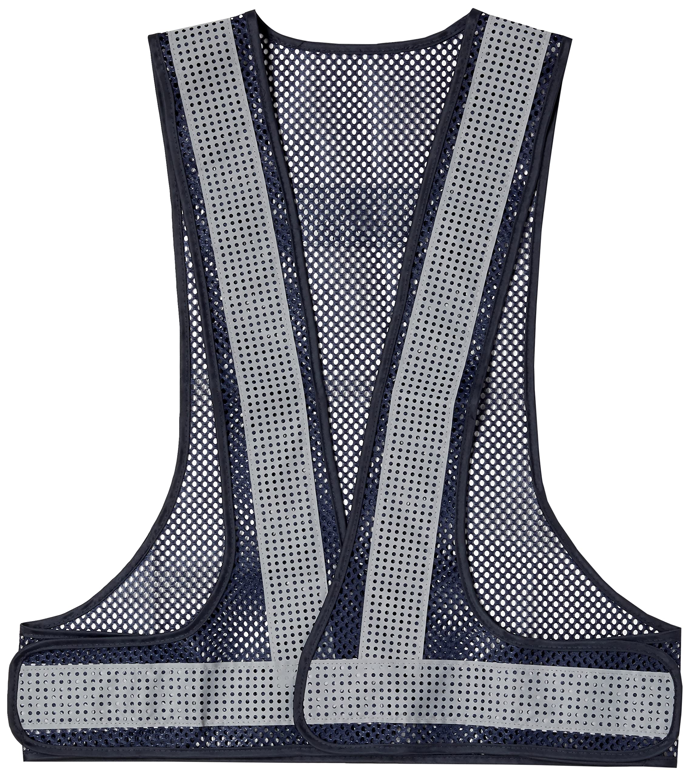 

TRUSCO Mesh Safety TMVBS Vest, Navy/Silver,