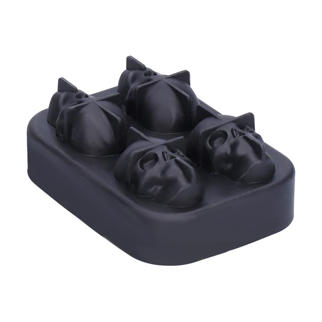4Grids Ice Mold SkullShape NonStick Ice Cubes Maker Mold for Home Bar Restaurant