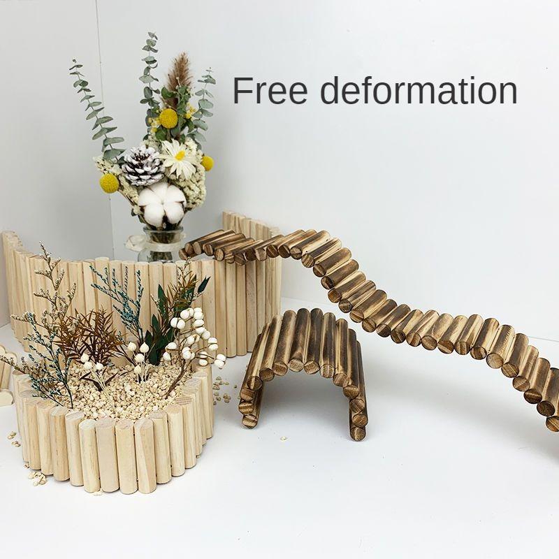 Solid Wood Hamster Furnishings Djungarian Hamster Toy Decoration Squirrel Climbing Stairs Fence Landscape Partition Rope Ladder