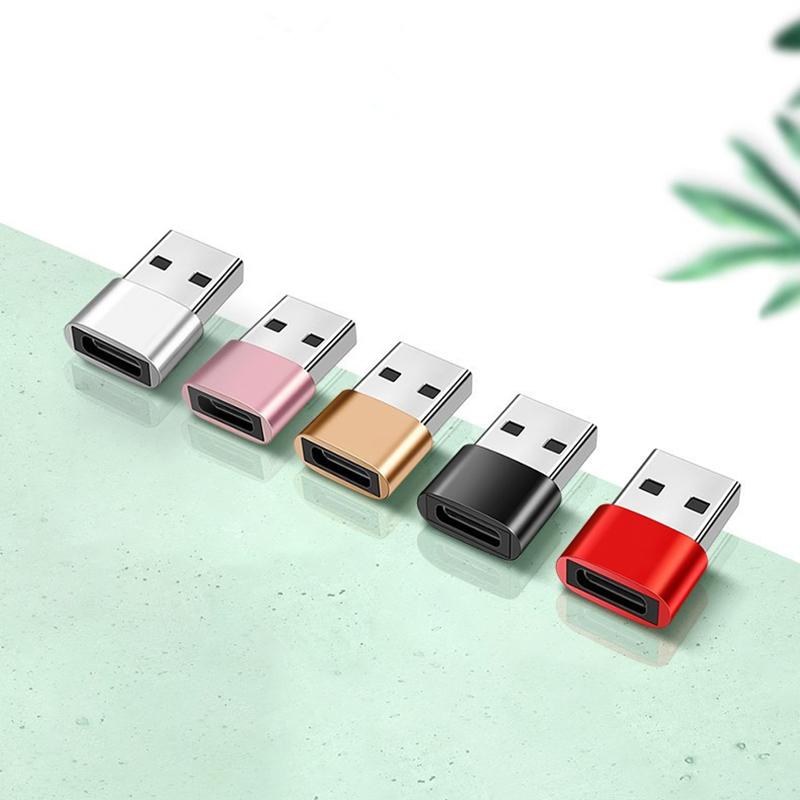 2 Pack Type-C Female To Usb Male Otg Adapter Pd Fast Charge Data Cable To Usb Supports Super Fast Charge