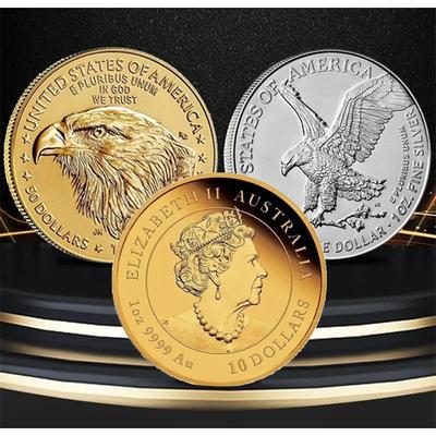 Minnesmynt Frihetsgudinnan Minnesmynt Minnesmedalj Mynt Yingyang Minnesmynt