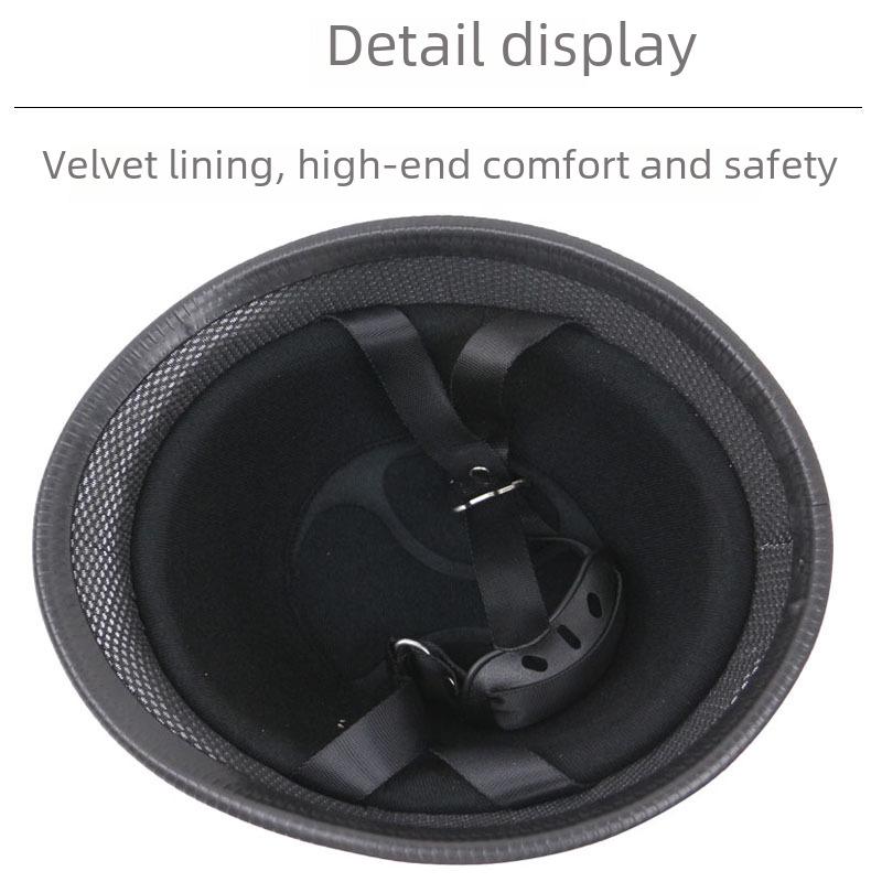 Retro German Steel Half Helmet with Glasses for Motorcycle Riding