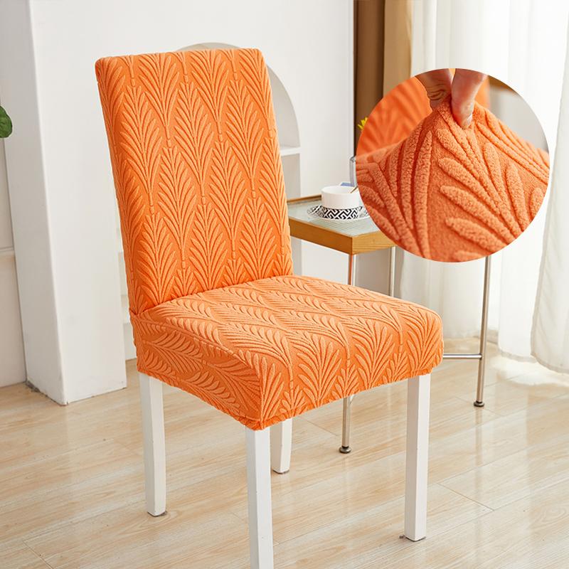 Jacquard Chair Cover Thick Elastic Chair Slipcover Stretch Chair Protector Cover For Dining Room, Kitchen, Party Home Decoration