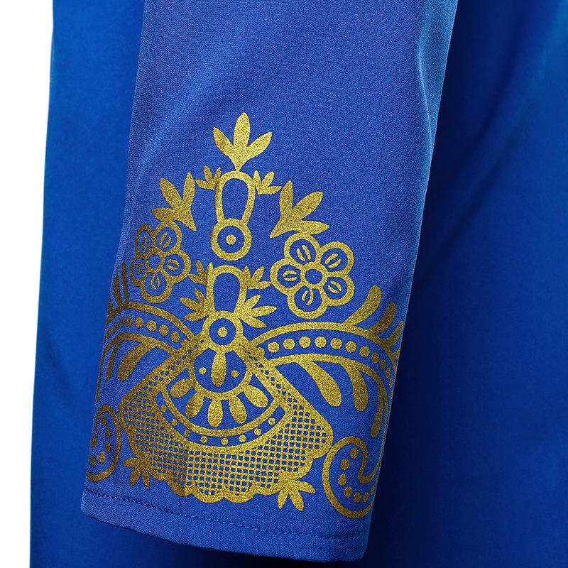 Men's Casual African Style Long Sleeve Print Shirt
