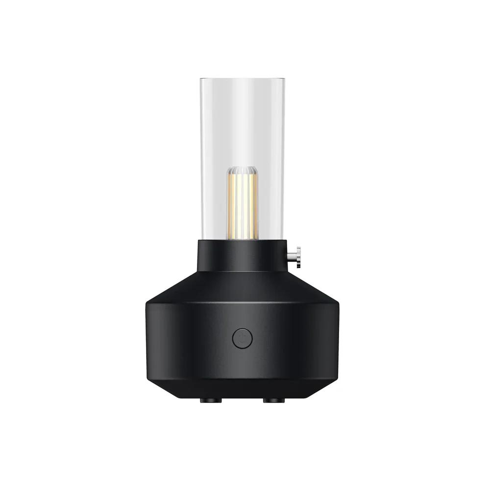 

150ML Design Aroma Diffuser LED Oil Retro Filament Night Light USB Air Humidifier Work 5-8 Hours for Home Bedroom чорний