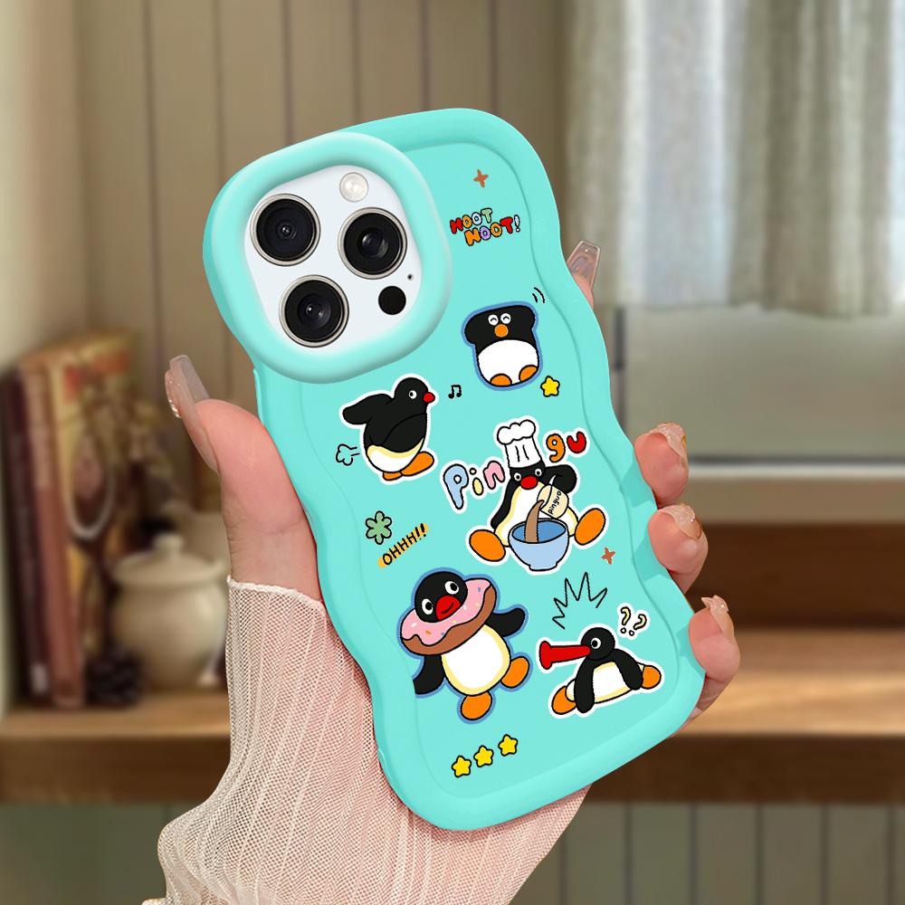 Big Wave Edge Weiches Silikonmaterial Macaron-Telefongehäuse Stoßfestes Schutzgummigehäuse für iPhone Samsung Huawei Honor Xiaomi Redmi OnePlus Moto