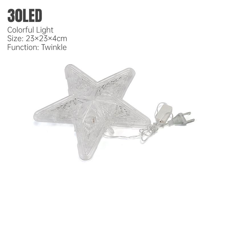 Christmas Tree Top Star LED Light Decoration Christmas Pendant Home Night Light Decor Xmas Gift Navidad 2023