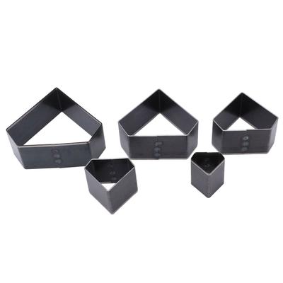 5Pcs Leather Die Cutter Hollow Punching Mold Different Sizes Diamonds Shaped DIY Leather Cutting Mold for Home DIY