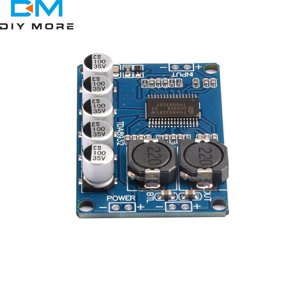 TDA8932 Digital Amplifier Board Module 35W Mono Low Power Stereo Amplifier AMP 10V- 30V DC 24V Output 2A Power Supply