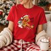 Funny Gingerbread Man Christmas T‑Shirt Well Shit Graphic Tee Xmas Santa Hat Print Short Sleeve Casual Holiday Party Tops Gifts
