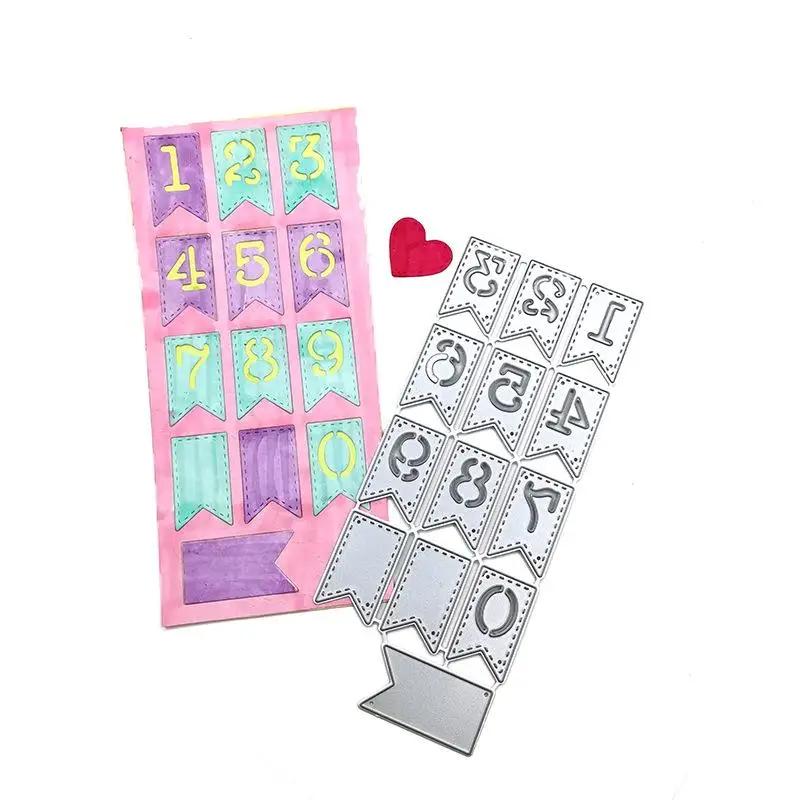 1 Set 0-9 Numbers words Metal Cutting Dies Stencils For DIY Scrapbooking Decorative Embossing Handcraft Die Template