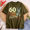 60th Birthday Funny RocknRoll Father Birthday 60 Years TShirt Sixtyth Gift Rock Style Tops Men Unisex Clothes Men Clothing