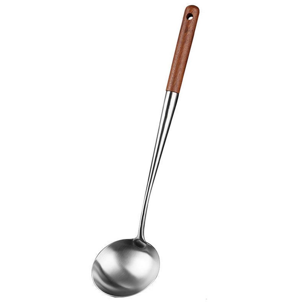 Wooden Handle Cooking Tools Kitchen Utensils Turner Wok Cookware Ladle Skimmer Spoon