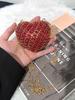 Mini Borsa a Mano a Forma di Cuore d'Amore con Decorazioni di Diamanti Acqua Scintillante per Uso Quotidiano