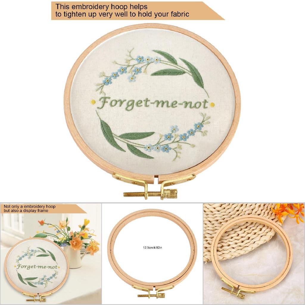 Hand Embroidery Hoop Wooden Circle Frame for Cross Stitch Embroider Needle Arts DIY Tool