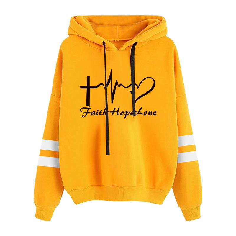 Autumn and winter long sleeved personalized printed hooded sweatshirt 6995
