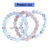 Set of 3 Healing Crystal Bracelet Set for Women Natural Stone Beaded Stretch Handchain Adjustable Wristchains Accessory
