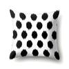 Polyester Pillowcase Peach Leather Velvet Black and White Geometric Printed Pillowcase Waist Cushion Cover Bedside Cushion Cover Bedside Cushion Cover