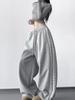 Pantalones de chándal casual rectos de encaje para mujer, invierno 2025, pierna ancha, estilo con terciopelo interior