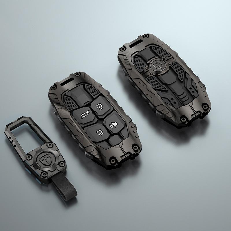 Styling Mouldings Durable Zinc Alloy Key Case Cover for 2024 Jetour Shanhai L7 MAX/Pro/Ultra 1.5T Hybrid 7-Seater – Premium Car