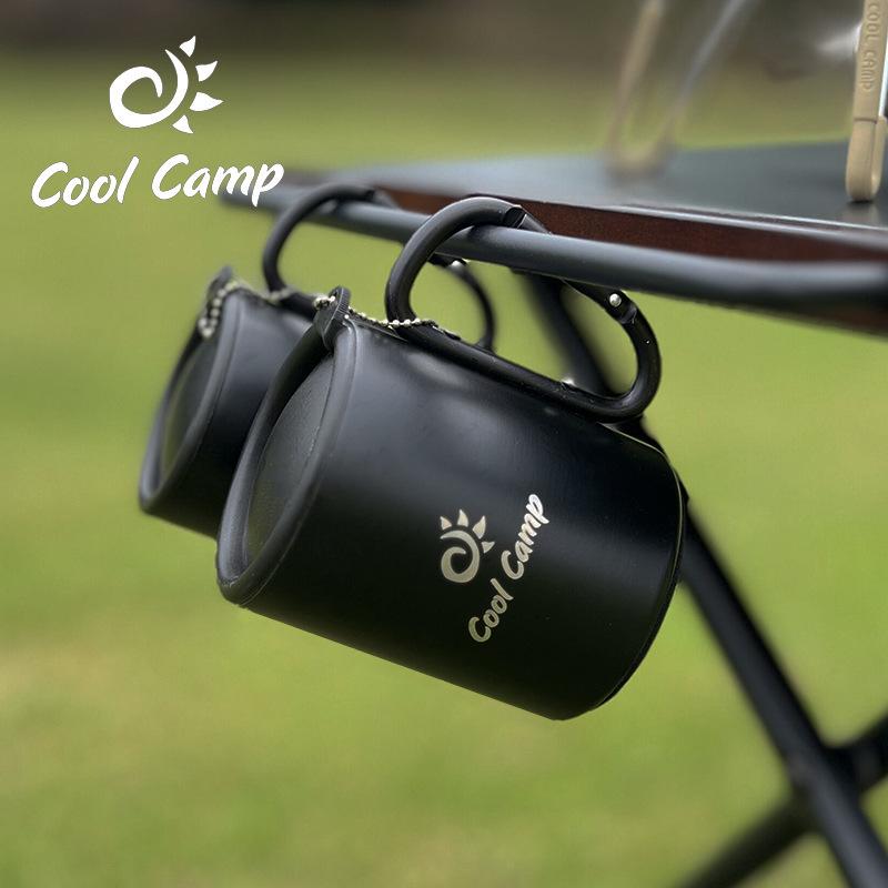 Outdoor Double-Layer Stainless Steel Camping Cup - Insulated Anti-Scald for Coffee, Tea, Wine, with Mountaineering Hook.