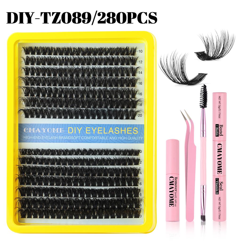 Dense D-Song Single Cluster False Eyelashes Daily Activities Diy Segmented Simulation Curled Eyelashes