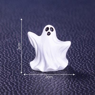 Mini Halloween Ornament Cartoon Pumpkin Ghost Figurine Car Interior Home Desktop Decoration