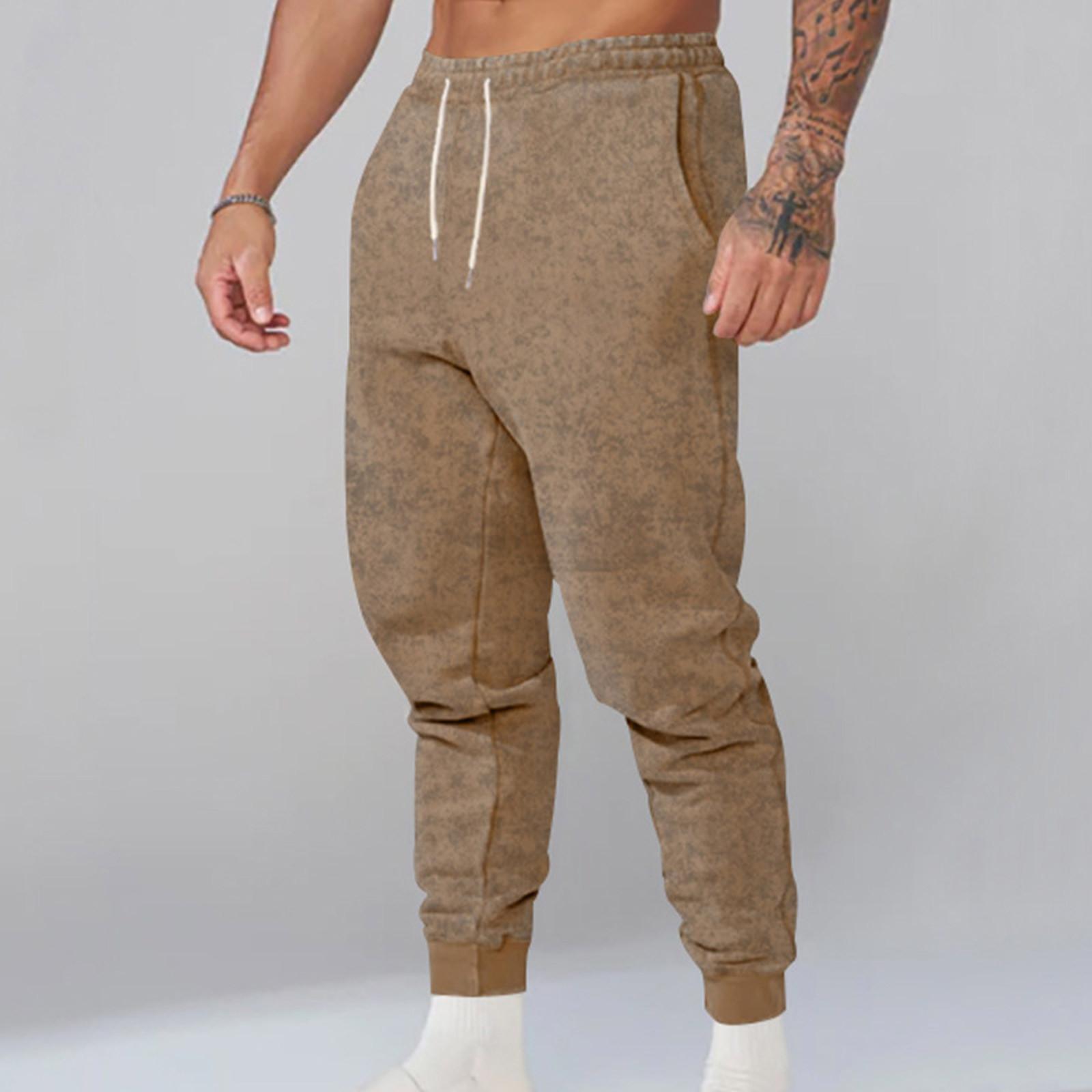 

Весенние брюки, мужские повседневные спортивные брюки с широкими штанинами и завязками, эластичные облегающие брюки, мужские брюки XL хаки