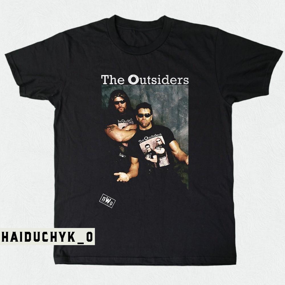 The Outsiders Nwo Wrestling T-ShirtThe Outsiders Unisex Schwarzes T-Shirt Größe S-5XL Unisex T-Shirt
