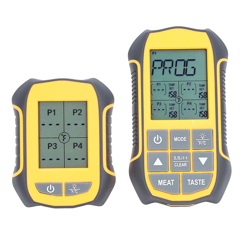 Digital Cooking BBQ Thermometer ABS Wireless Oven Food Smoker Thermometer with 4 Probes