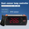 Double Sensors Thermostat For Cold Storage With Temperature Control Heating Cooling Mode LCD Display ABS Construction