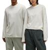 Y-3 Solid Color Pullover Crew Neck Long Sleeve T-Shirt Unisex Tops White IP7704