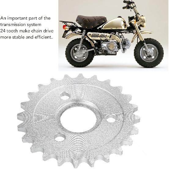 Rear Drive Wheel Sprocket, Steel Alloy 420 Chain Simple Removal 24 Tooth Rear Sprocket for Z50A Z50 Z50R Z50J Monkey Bike