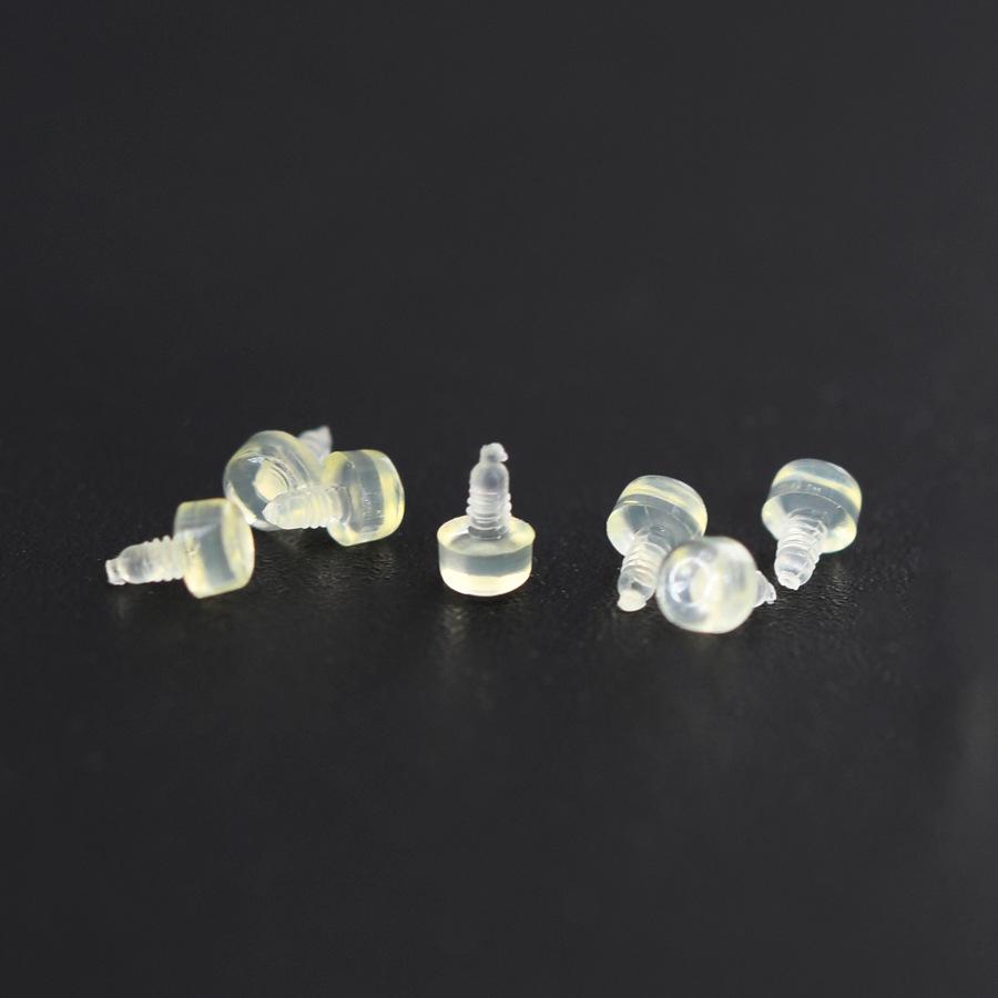 Transparent Acrylic Lip & Cartilage Stud Piercing Jewelry - Student-Friendly Invisible Adapter (0.9/1.0)