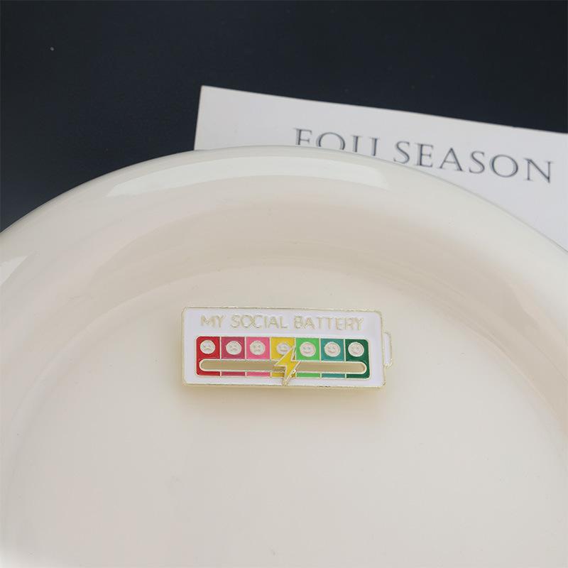 Mood Conversion Brooch Personality Can Slide Social Energy Conversion Metal Badge Pin Jewelry for Men and Women